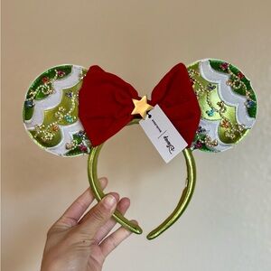 Disney Christmas Minnie Mouse Ears Headband